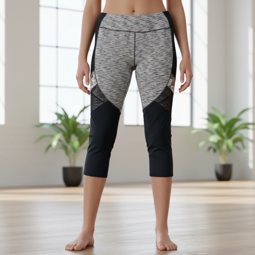 Avia active performance spacedye mesh capri xxl